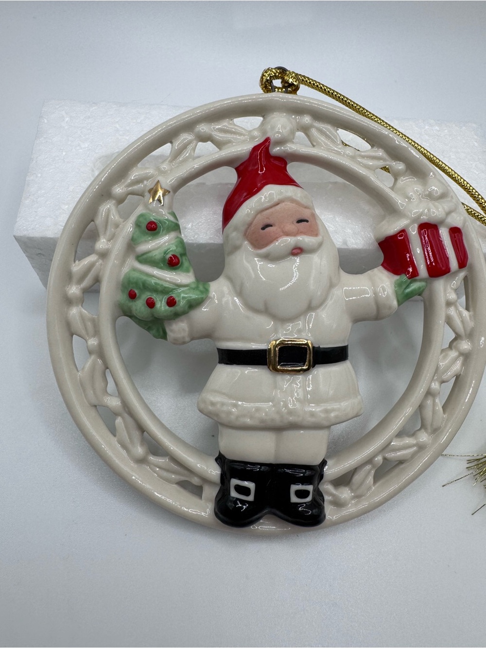 NIB Lenox Round Santa Ornament - Picture 2 of 10